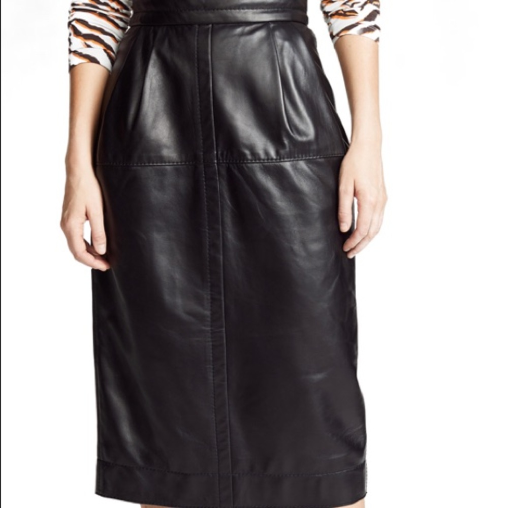 Marc Jacobs Black Leather Skirt